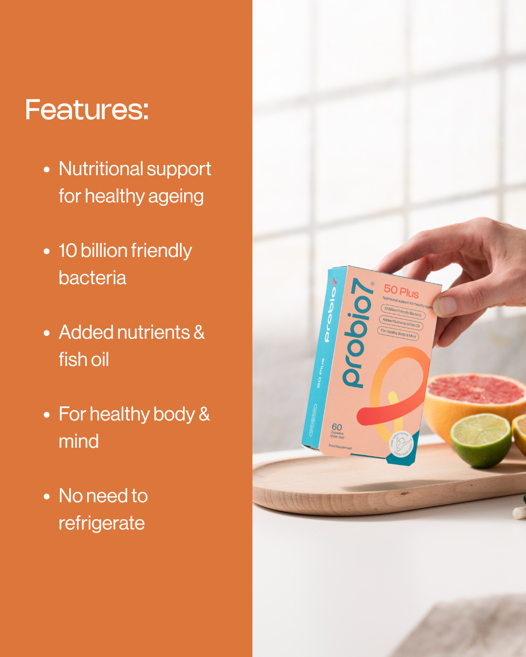 Nutritional support for healthy aging.