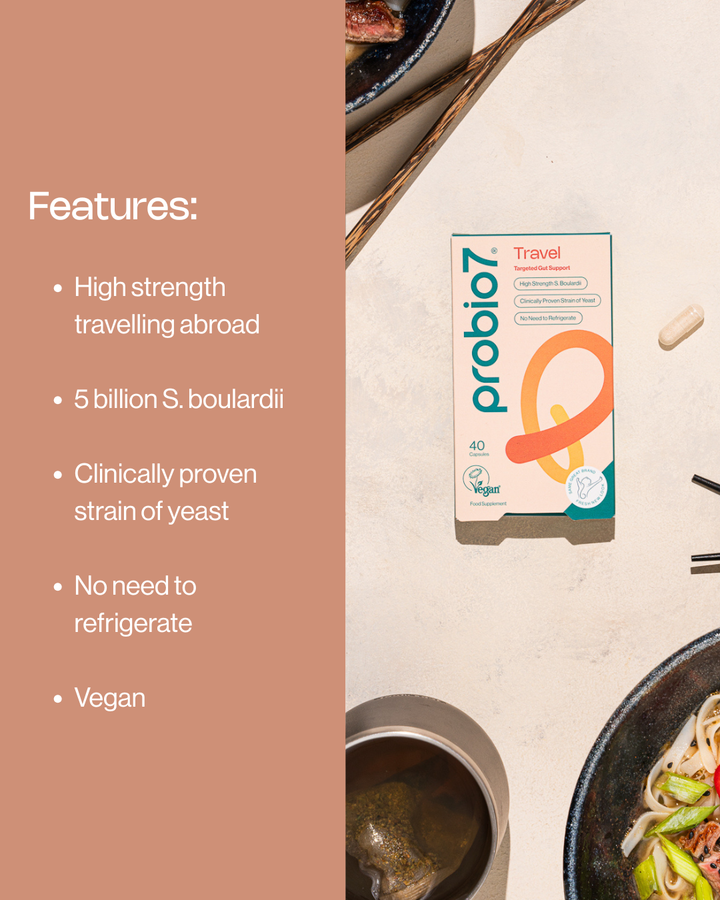 Travel - Targeted Gut Support with high strength Boulardii
